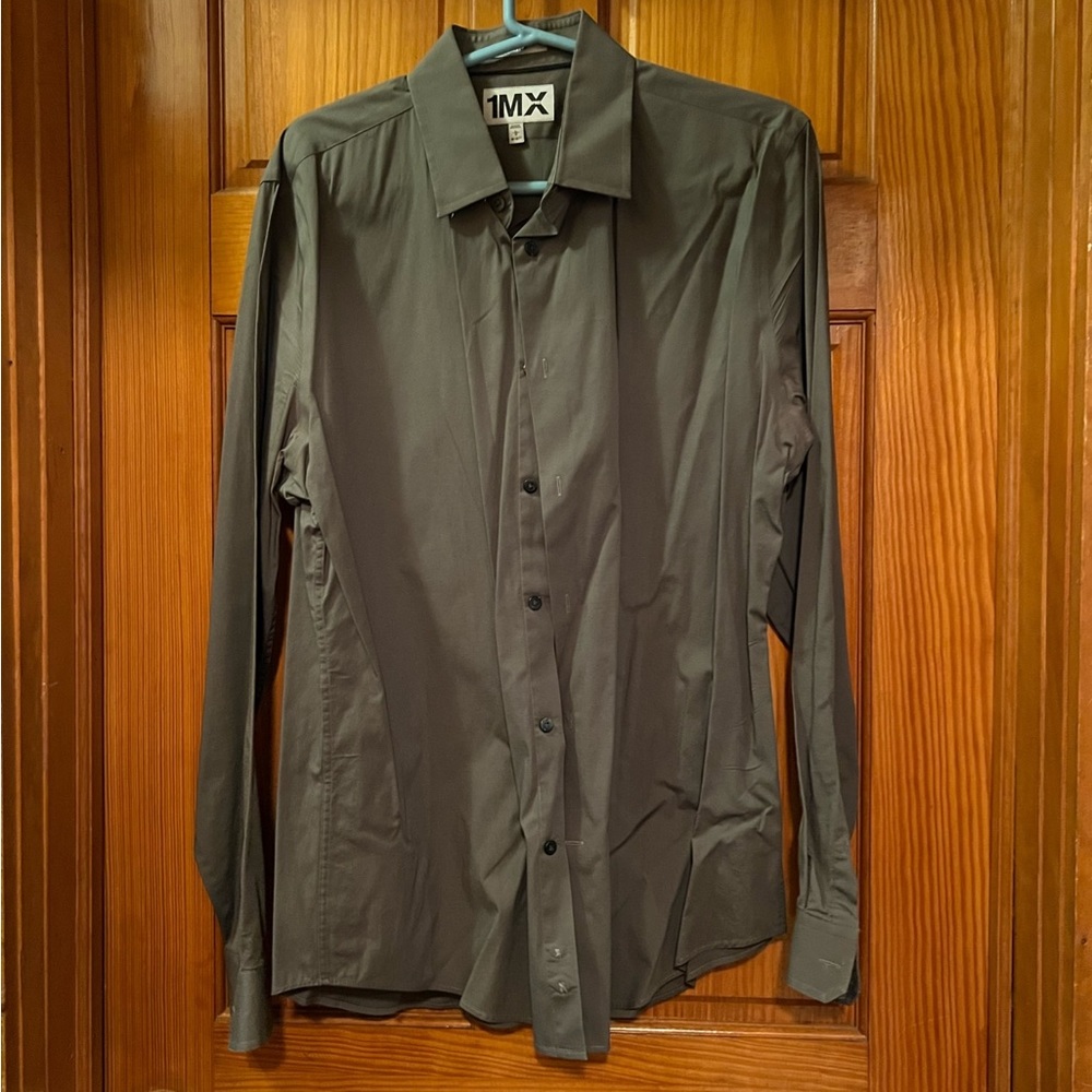 Express mens button down dress shirt size large, neck 16-16 1/2